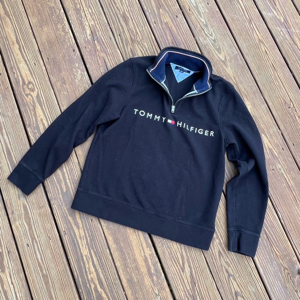Tommy Hilfiger half-zip Sweatshirt | Color: Black | Size: Small